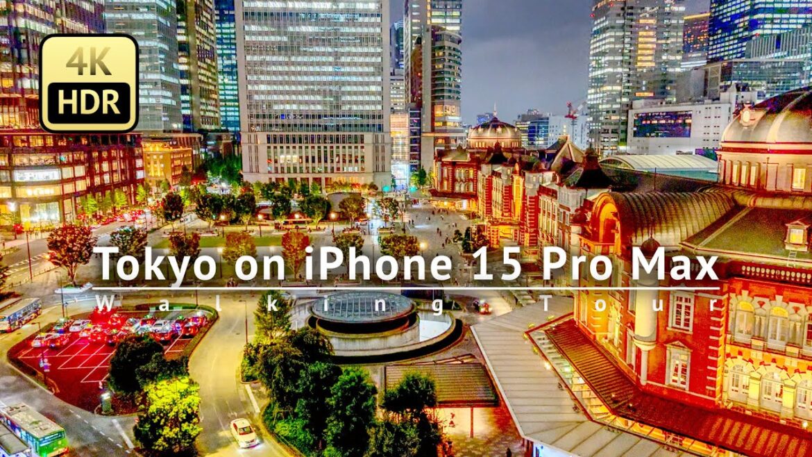 [ iPhone 15 Pro Max Camera Test Part 2 ] Tokyo & Ginza Walking Tour - Tokyo Japan [4K/HDR]