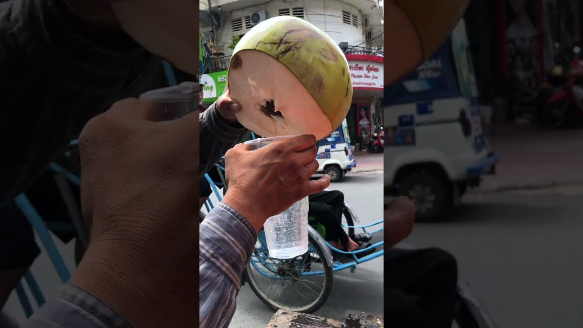Fresh coconut cutting skill #shorts #streetfood #viral #coconut #asmr
