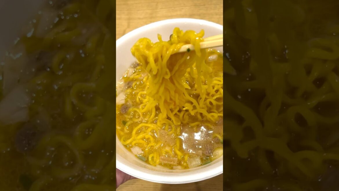 Japan's Cup Noodle - Hokkaido Miso Ramen 🇯🇵 #shorts