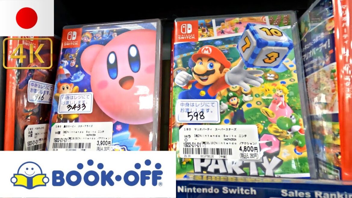 Video game hunting at Book Off 1/2 - 4k virtual tour/ Nintendo / Playstation / Xbox / Japan Store