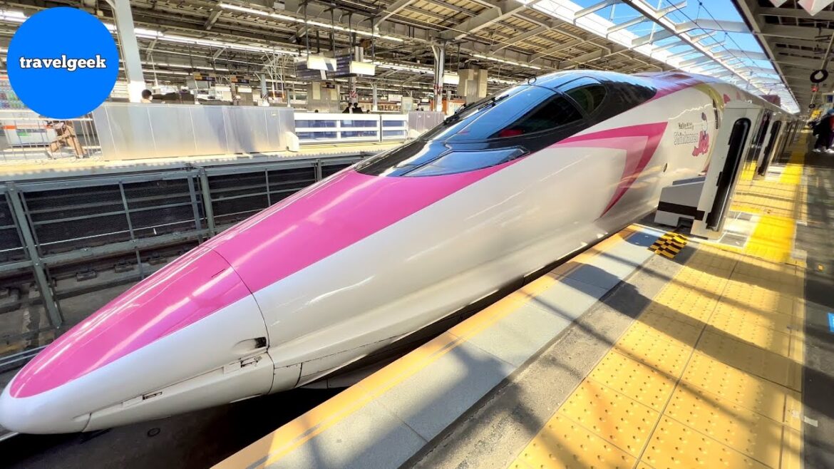 Riding Japan's Most Beautiful Bullet Train Hello Kitty Shinkansen | Osaka - Hiroshima