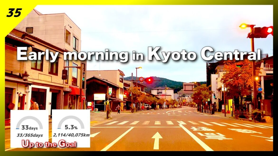 [HDR Japan] Driving Experience in Kyoto Central! September 2023/Saturday/5:32 start/