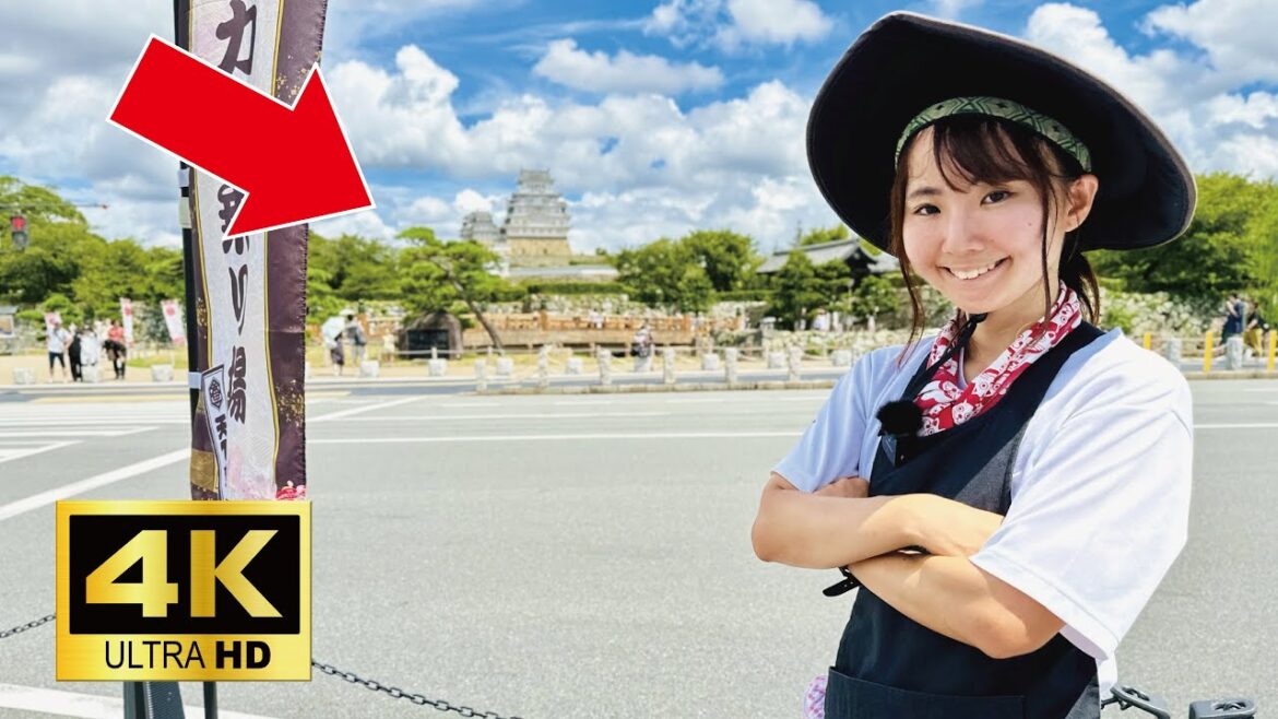 A cute Japanese girl Arisa-chan guided me around Himeji by rickshaw😊 | Hyogo, Himeji