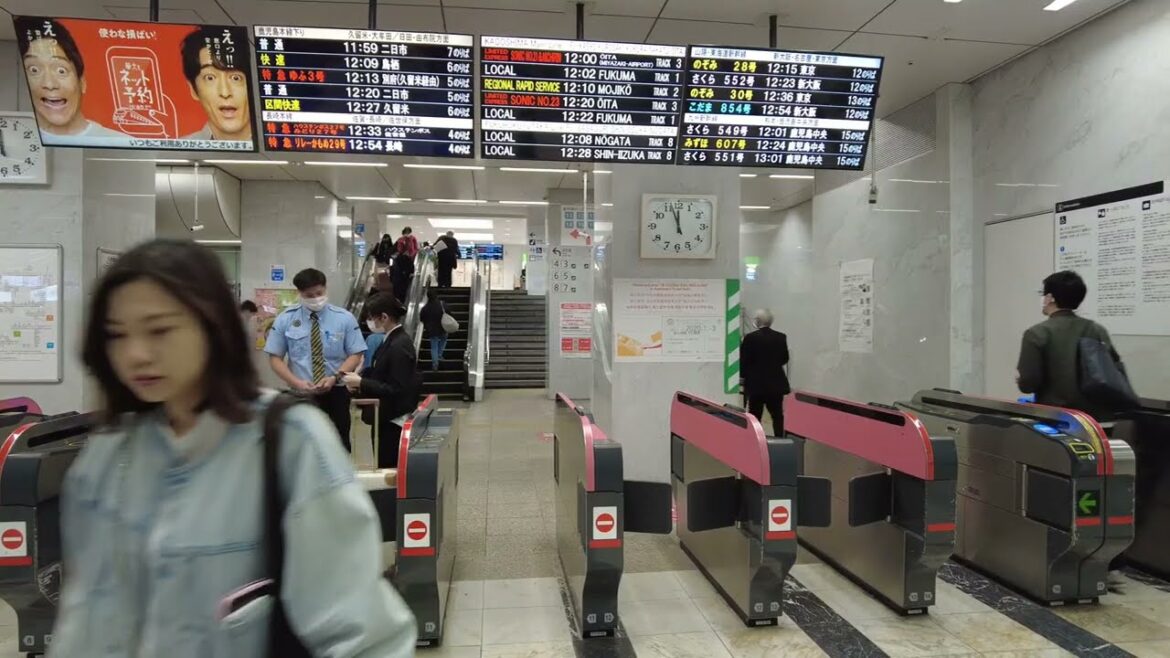 🇯🇵 2023 Fukuoka Hakata Station - Japan walking tour