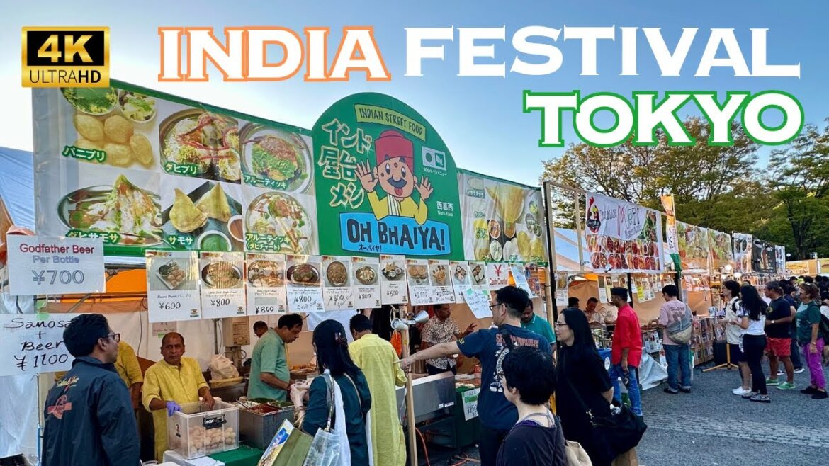 [4K] INDIA FESTIVAL in TOKYO 🇮🇳🇯🇵 Namaste India🐧Walking Tour/ナマステ インディア2023 代々木公園 東京 散歩