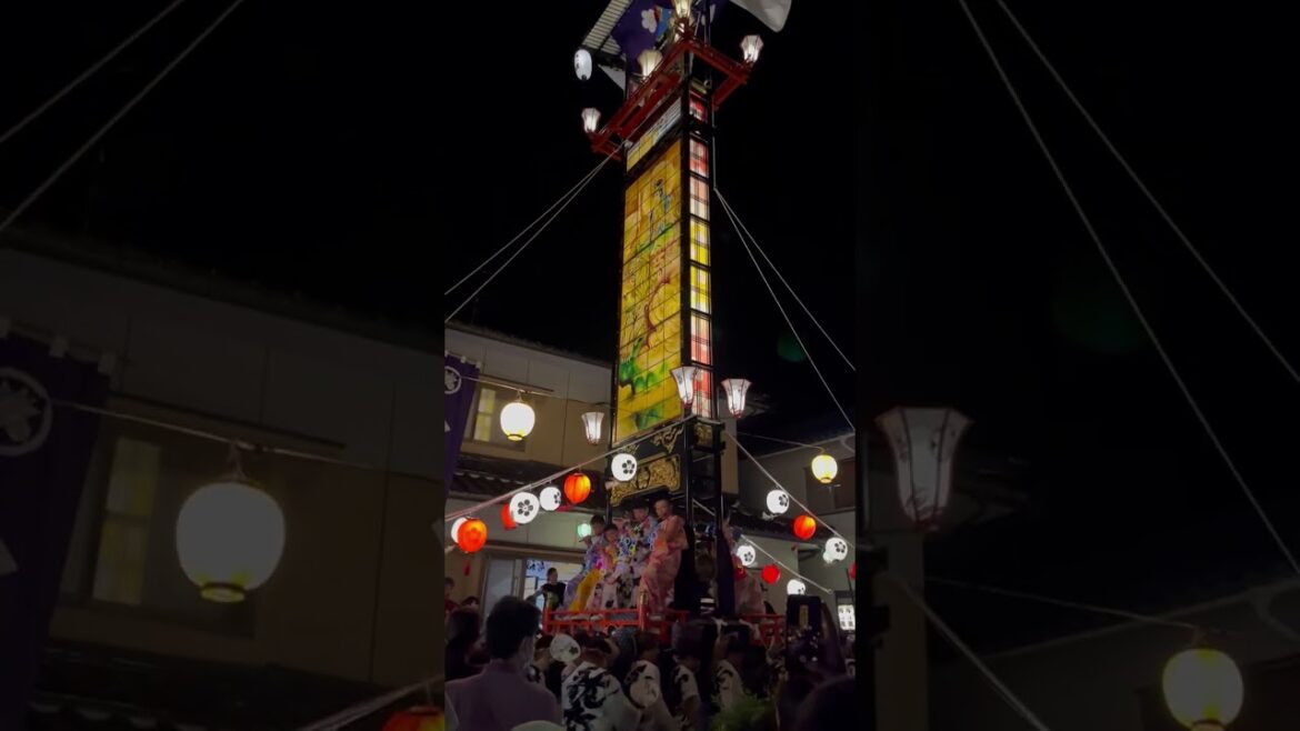 石崎奉燈祭　Japanese traditional festival in Ishikawa, Japan #niceview #shorts  #nature
