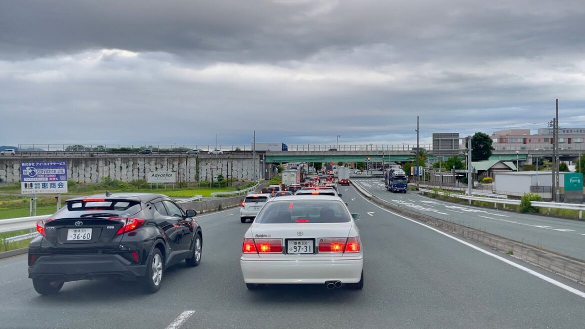 ASMR | Cloudy Afternoon Drive | Toyohashi City Aichi Prefecture | JAPAN Road Trip