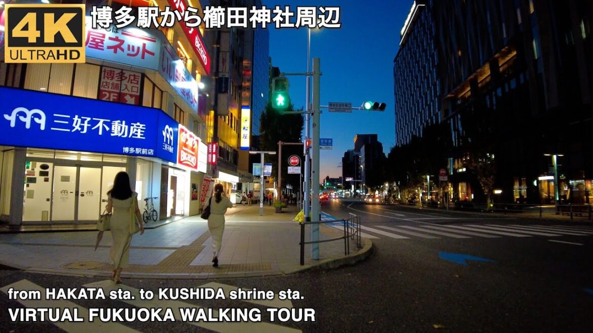 博多駅から櫛田神社周辺を歩く4k japan walking tour Fukuoka from Hakata station to Kushida shrine station 博多駅から櫛田神社周辺を歩く4k japan walking tour Fukuoka from Hakata station to Kushida shrine station