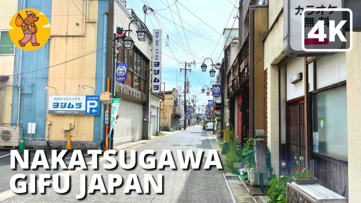 【4K】 Nakatsugawa Japan Countryside Walking Tour - Gifu 西太田町通り 🔊 Binaural Sound