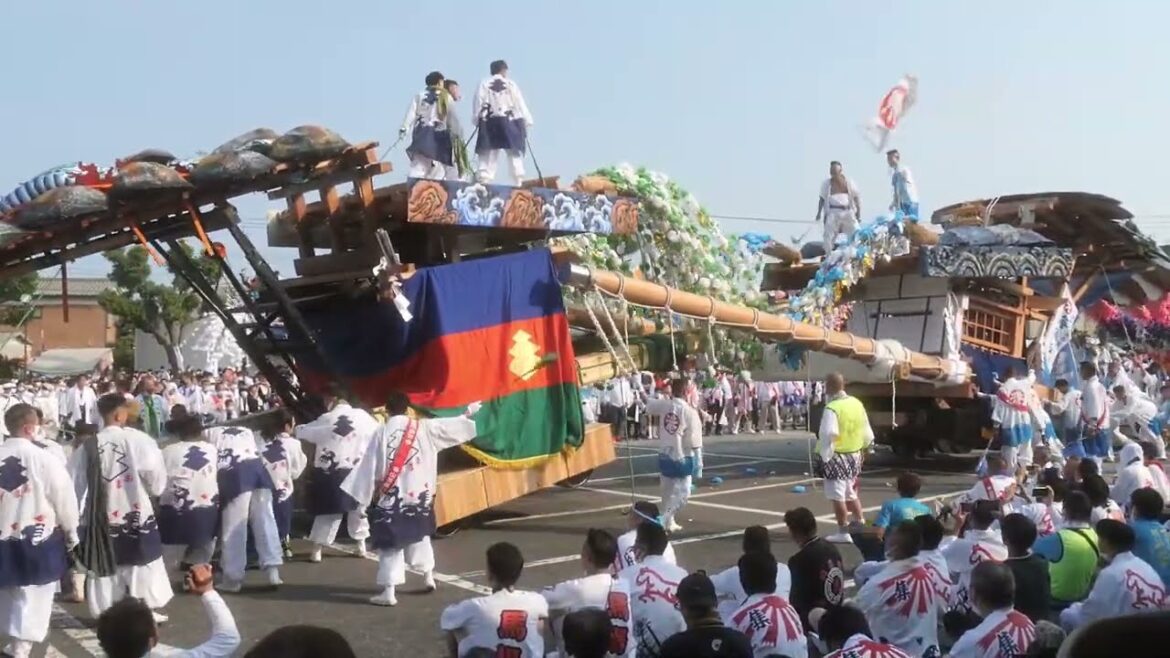 苅田山笠 つきあて  Kanda Yamakasa, sightseeing virtual tour, Fukuoka, Japan