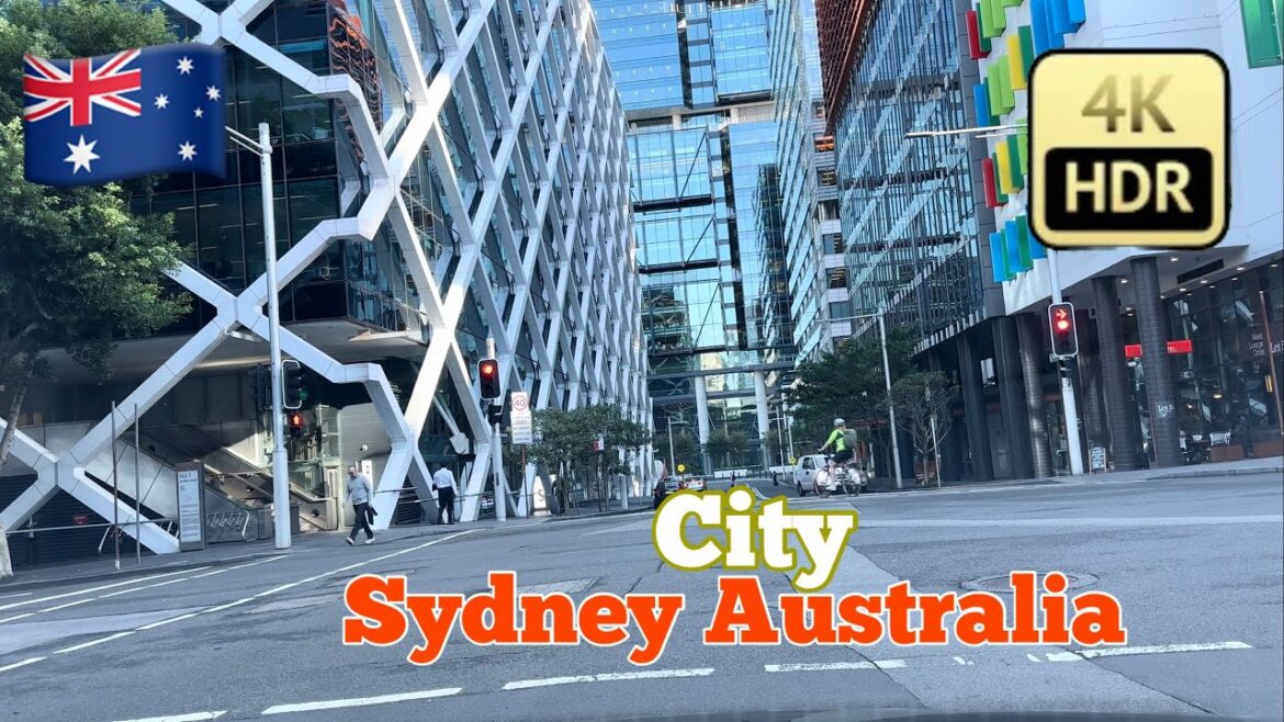Sydney Australia [4K HDR City Suburbs  Driving Tour ] M1 // Zetland To York Street Sydney CBD