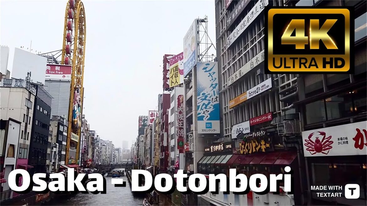 【4K】Osaka Japan - Rainy Walk - Namba Station, Dotonbori