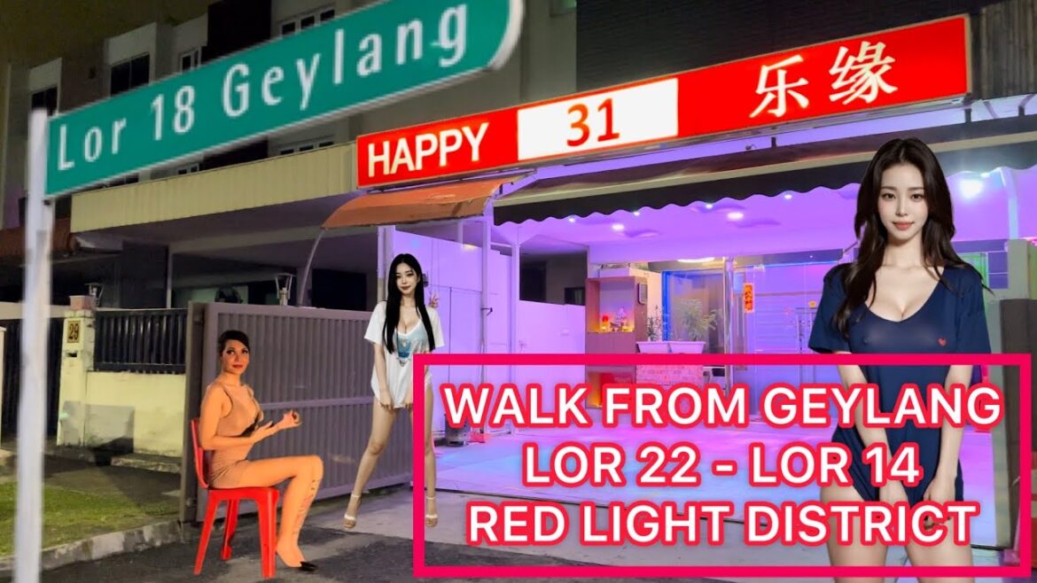 RED LIGHT DISTRICT WALK THROUGH LOR 14-22 GEYLANG SINGAPORE
