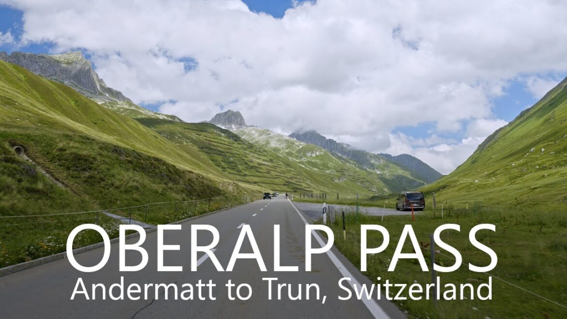 4K Scenic Drive to Oberalp Pass | Andermatt to Trun, Switzerland