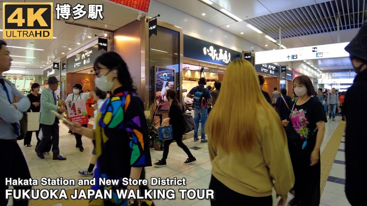 博多駅といっぴん西通りを歩く4k japan walking view Hakata station and new store district Fukuoka city 博多駅といっぴん西通りを歩く4k japan walking view Hakata station and new store district Fukuoka city