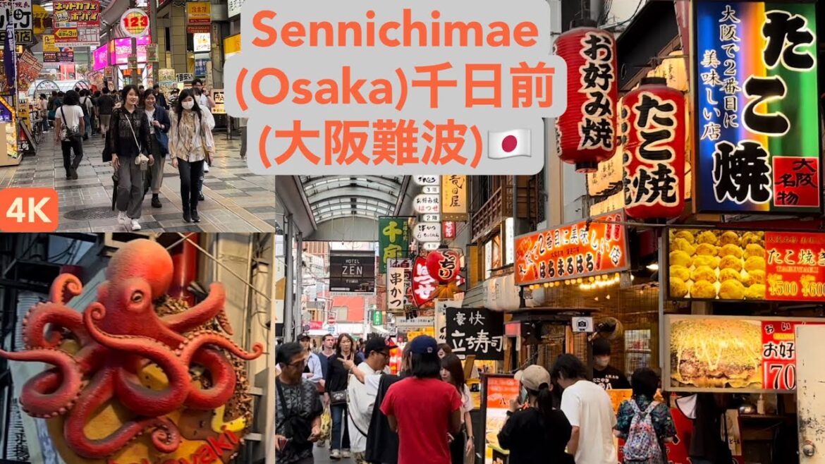 [4K] 🇯🇵千日前商店街 (大阪難波) Sennichimae Downtown Street (Namba Osaka) Oct 2023