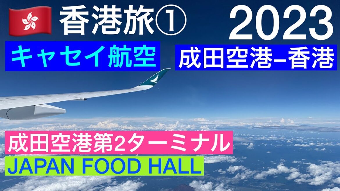 🇭🇰50代ひとり旅/成田空港から香港へ/キャセイパシフィック航空501便/New第2ターミナル出国手続き後エリアにJAPAN FOOD HALL /Hong Kong /2023年