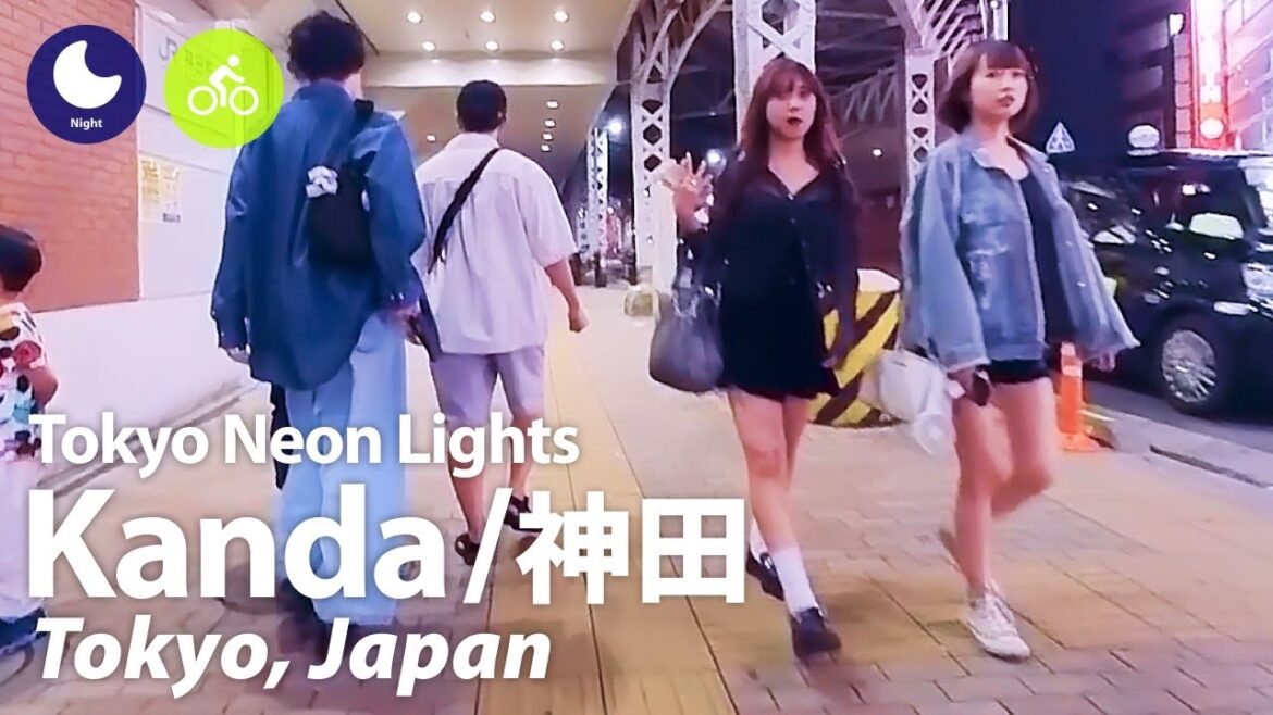 ⁴ᴷ Tokyo: Kanda Station (神田駅) - Japan Cycling Tour (August, 2023) | Street Ambience