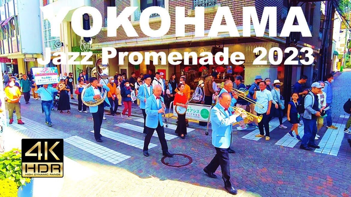【4K HDR🇯🇵】Yokohama Jazz Promenade 2023 / motomachi sopping street