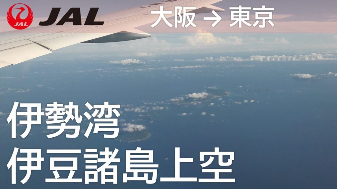 【伊勢湾～伊豆諸島上空】日本航空124便、大阪伊丹空港→羽田空港 Ise Bay Over the Izu Islands