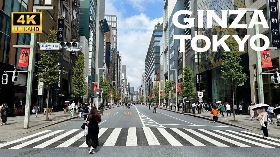 [4K] GINZA Shopping Street in TOKYO 🇯🇵🐧 Nonstop Walking Tour / 銀座 中央通り 東京 散歩