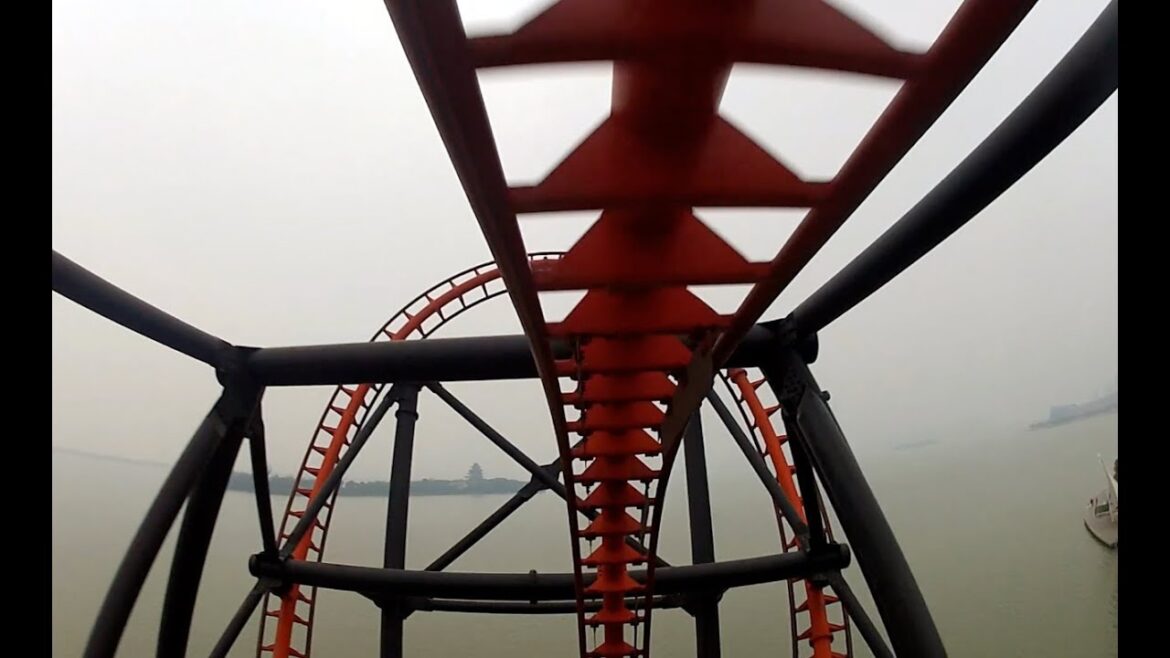 Vekoma Stingray Roller Coaster POV Suzhou Giant Wheel Park