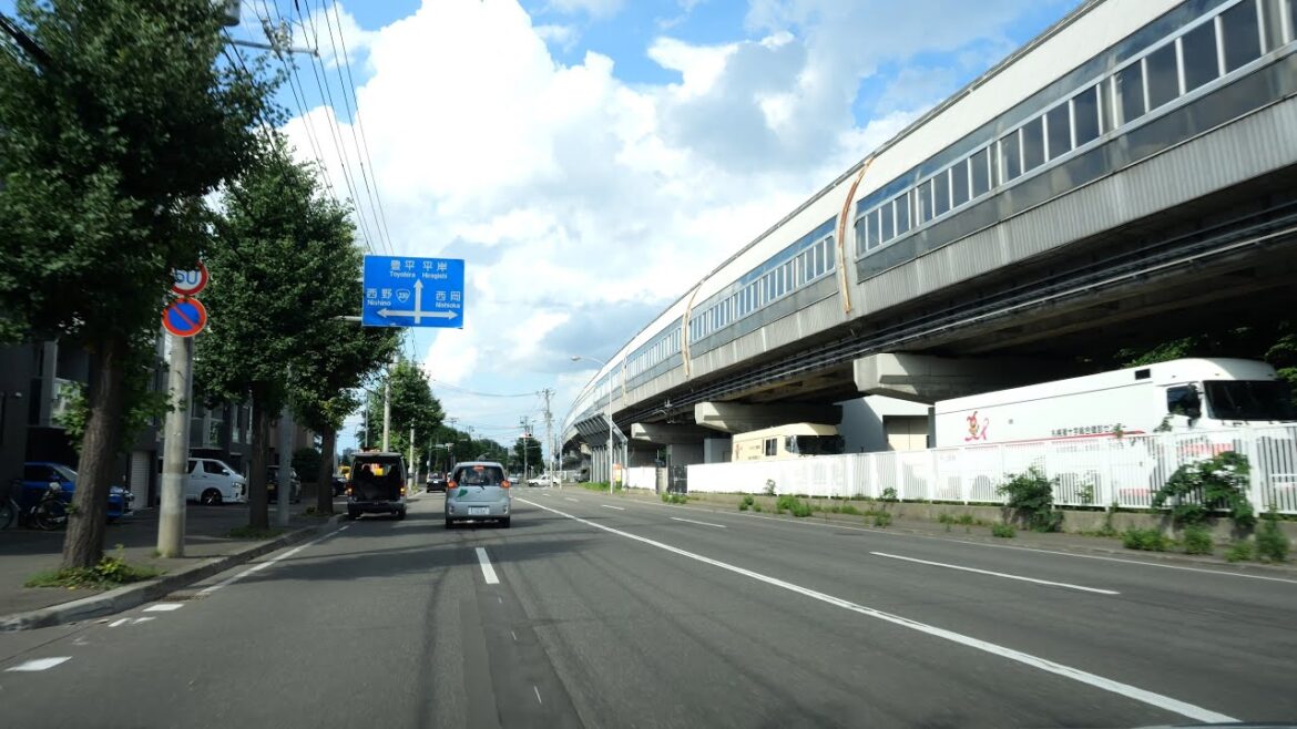 平岸通 [4K/60p GH6 車載動画  #札幌市 全線ドライブ]：国道230号交点～菊水旭山公園通交点  Japan drive Hokkaido Sapporo city road