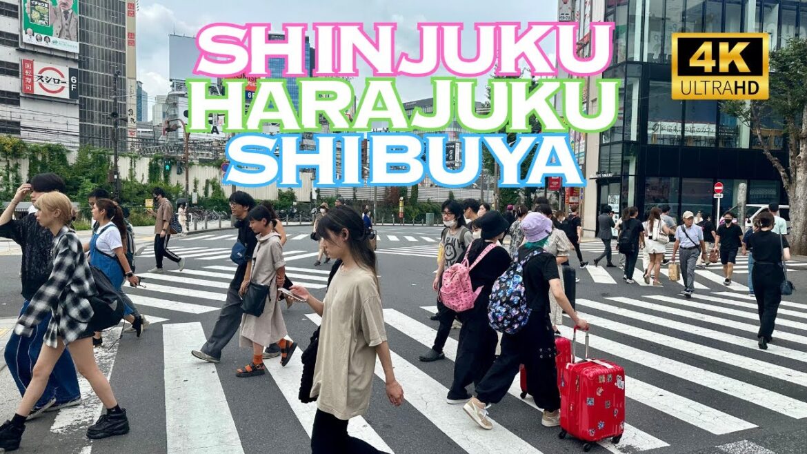 [4K] Shinjuku Harajuku Shibuya, TOKYO 🇯🇵🐧 Nonstop Walking Tour / 新宿 原宿 渋谷 東京 散歩