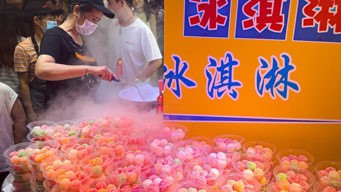 Amazing -79℃ Ice Cream, Roti and Roll Ice Cream | China Street food