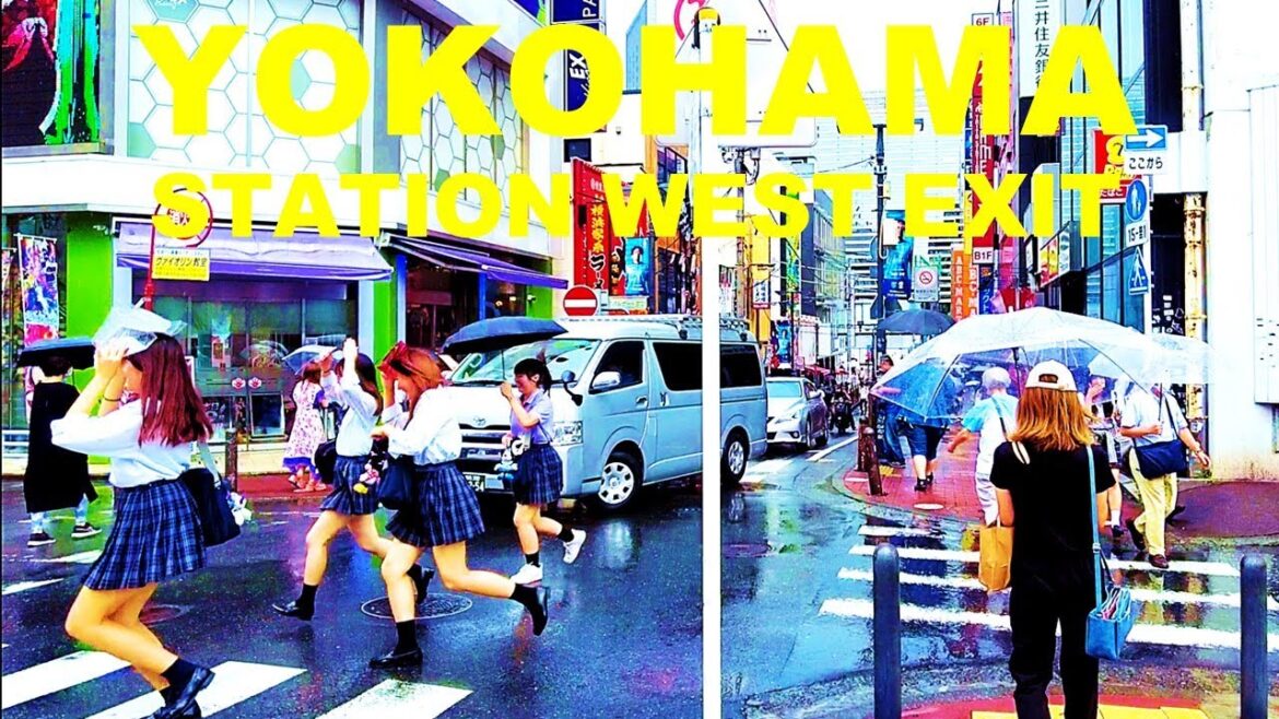 【4K HDR🇯🇵】Yokohama Station West Exit / Rainy Day 【4K HDR🇯🇵】Yokohama Station West Exit / Rainy Day