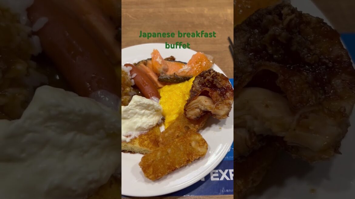 Japan’s Cheap Breakfast  Buffet in Tokyo 1200¥ USD$8.05 #food  #buffet  #travel #japan #shorts