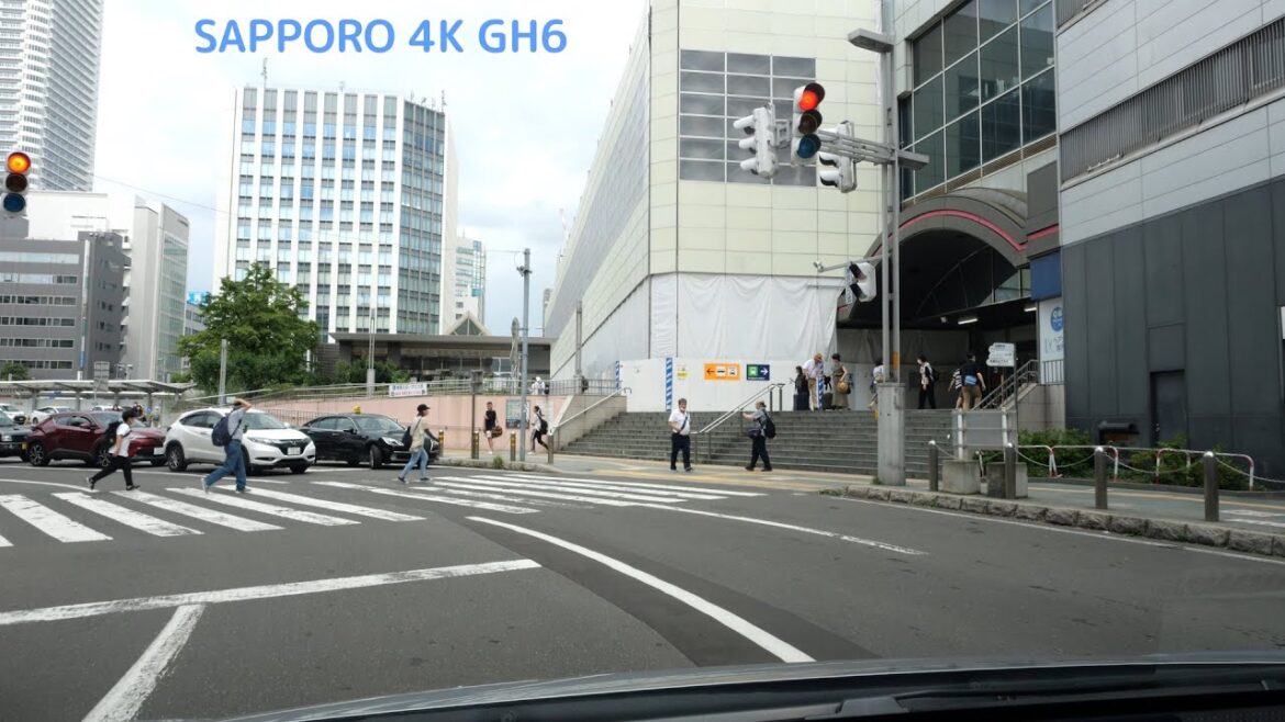 北8条通 → 札幌駅北口 → 北8条通 → 苗穂通 [4K/60p GH6 車載動画  #札幌市]