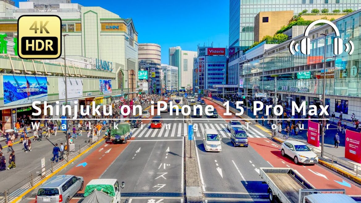 [ iPhone 15 Pro Max Camera Test Part 3 ] Shinjuku Walking Tour - Tokyo Japan [4K/HDR/Binaural]