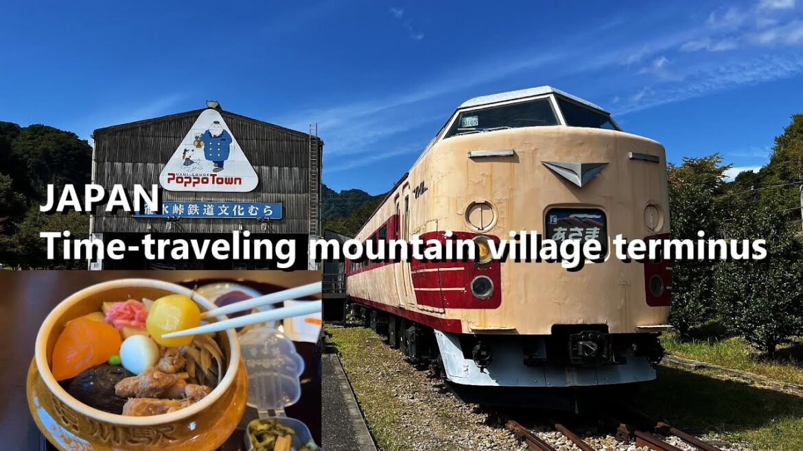 A local train terminus in a mountain village that seems to have slipped back in time