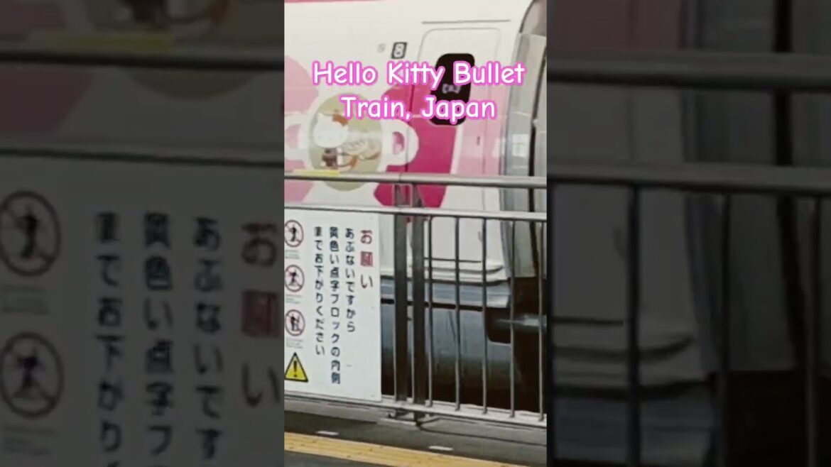 Hello Kitty Bullet Train departs. #travel #Japan #anime