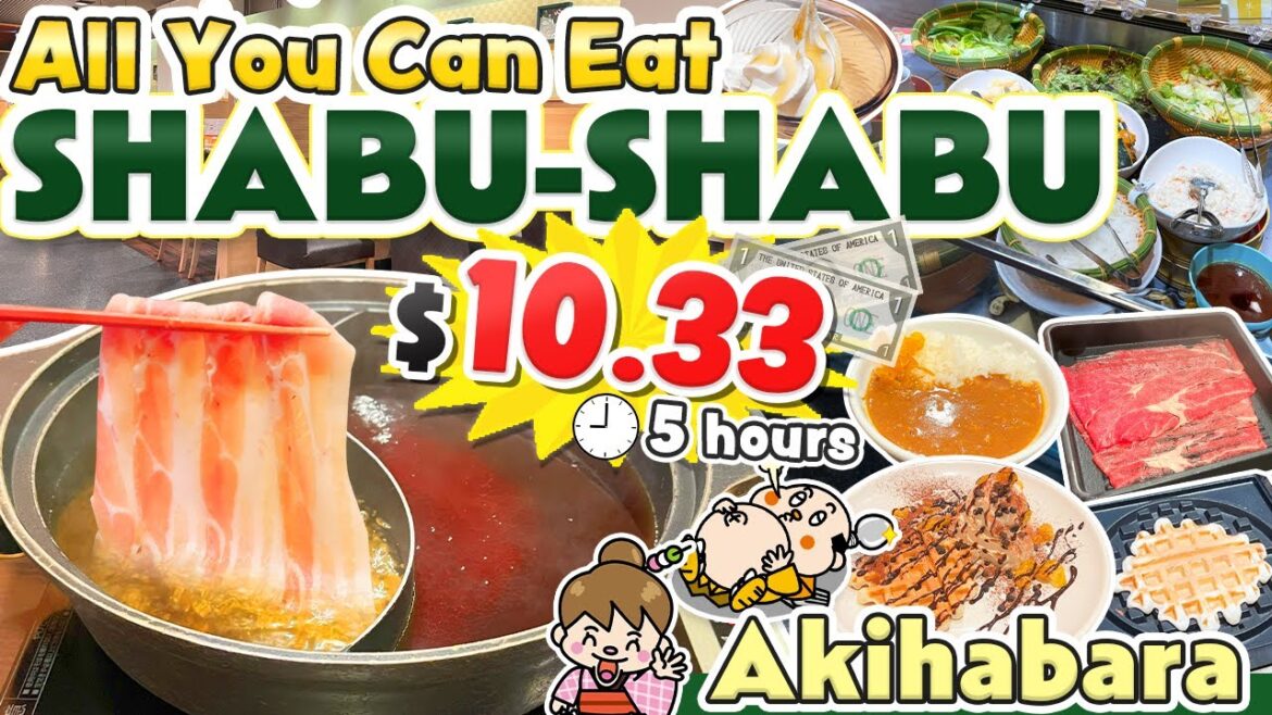 All You Can Eat Shabu Shabu Buffet in Akihabara Tokyo / Japan Travel Food Vlog All You Can Eat Shabu Shabu Buffet in Akihabara Tokyo / Japan Travel Food Vlog