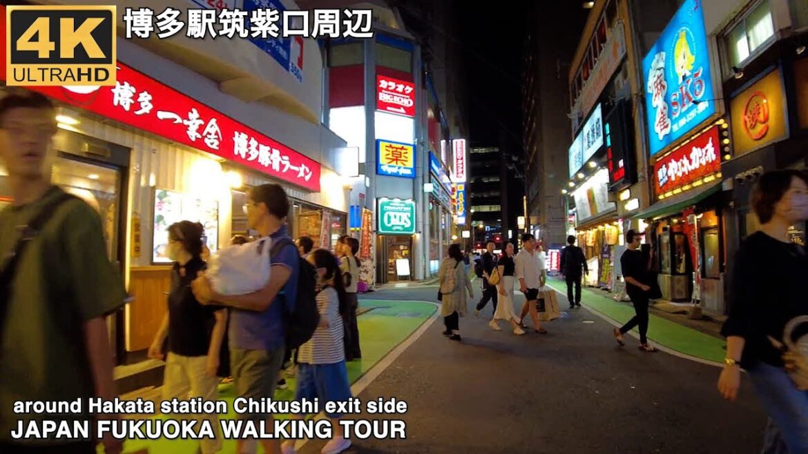 博多駅筑紫口(金曜夜7時半過ぎ)を歩く4k japan walking tour around Hakata station Chikushi Exit side in Fukuoka city 博多駅筑紫口(金曜夜7時半過ぎ)を歩く4k japan walking tour around Hakata station Chikushi Exit side in Fukuoka city