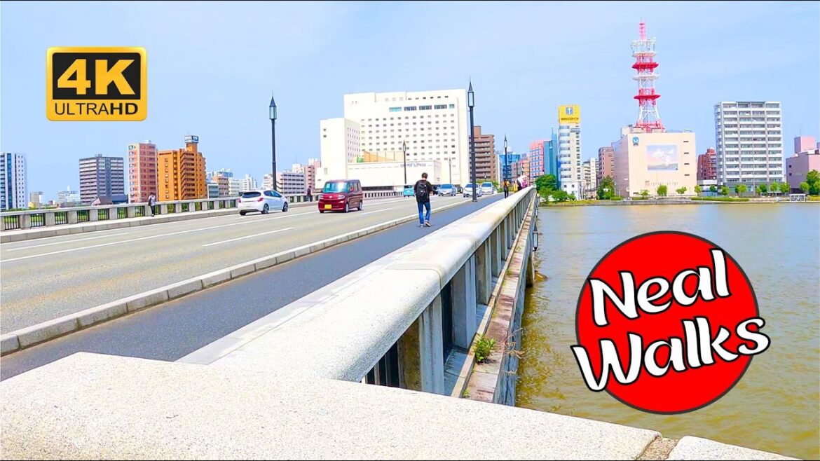 Crossing Bandai Bridge in Niigata City [4K 60 FPS]