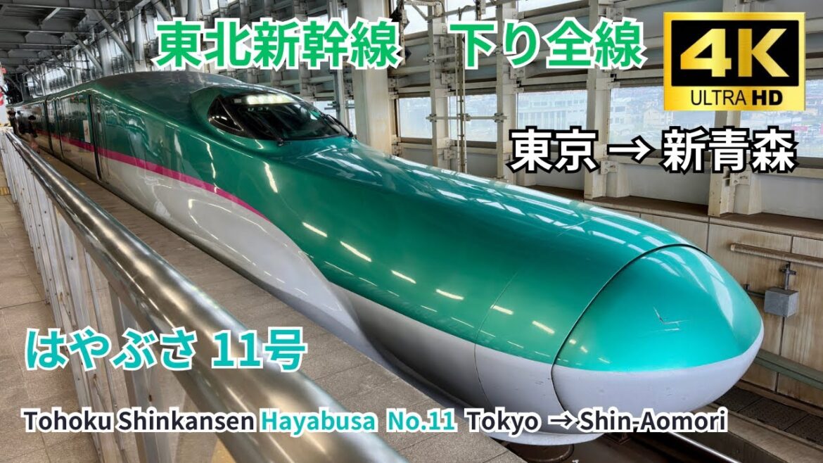 【東北新幹線】はやぶさ11号 下り全線 車窓展望 右側A席 東京→新青森 字幕解説あり　2023.09.05