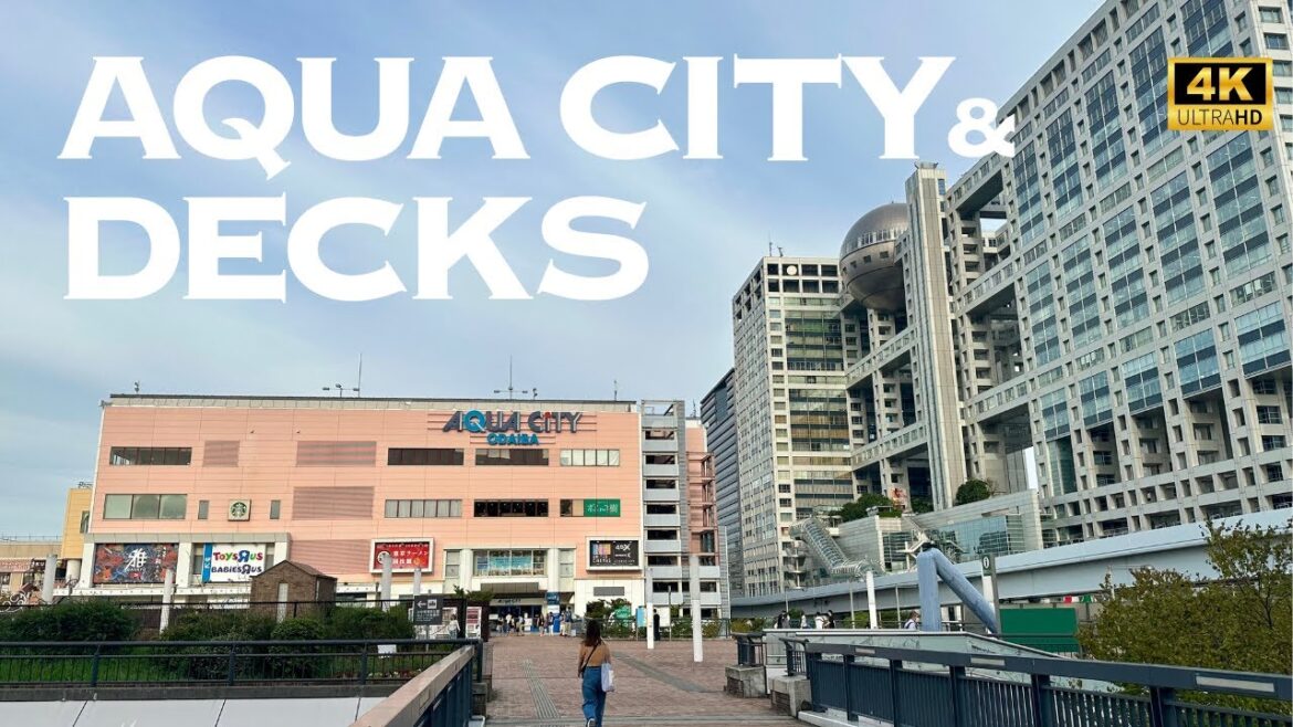 [4K] AQUA CITY ODAIBA, DECKS Tokyo Beach in TOKYO 🇯🇵🐧 Nonstop Walking Tour / アクアシティお台場 デックス東京ビーチ 散歩
