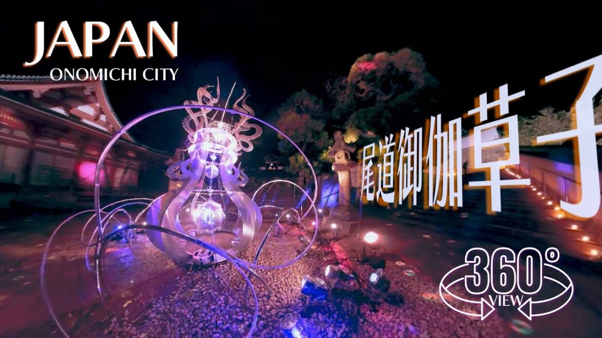 【360°VR - 6K】Temple and Art Collaboration "ONOMICHI OTOGI ZOUSHI"