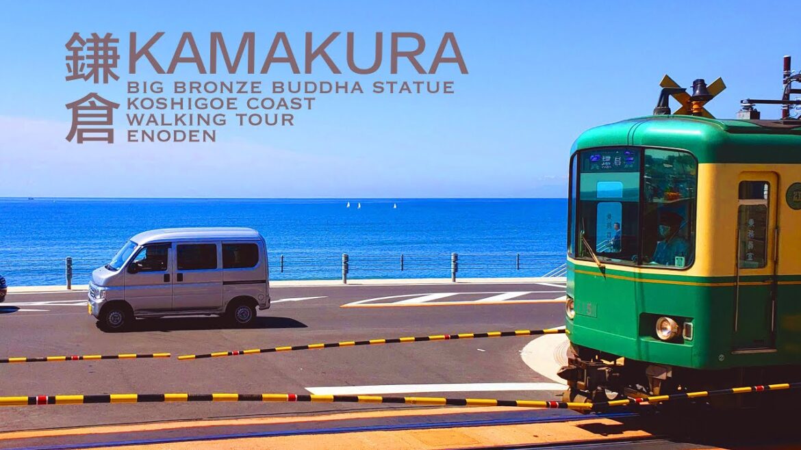 Japan Kamakura Walking tour | Ancient capital street scene, shrine, Enoden, beach, food (4K HDR)