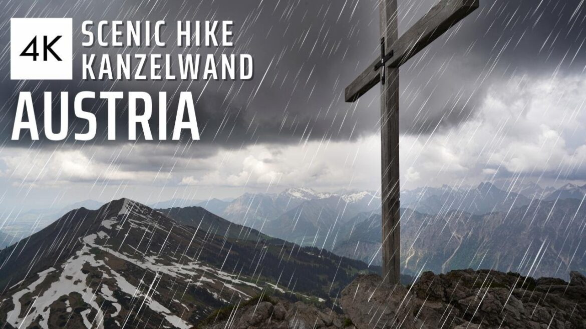 Sun | Rain | Hail: Amazing Walking Tour to Austria's Mt Kanzelwand [4k Nature Walk]