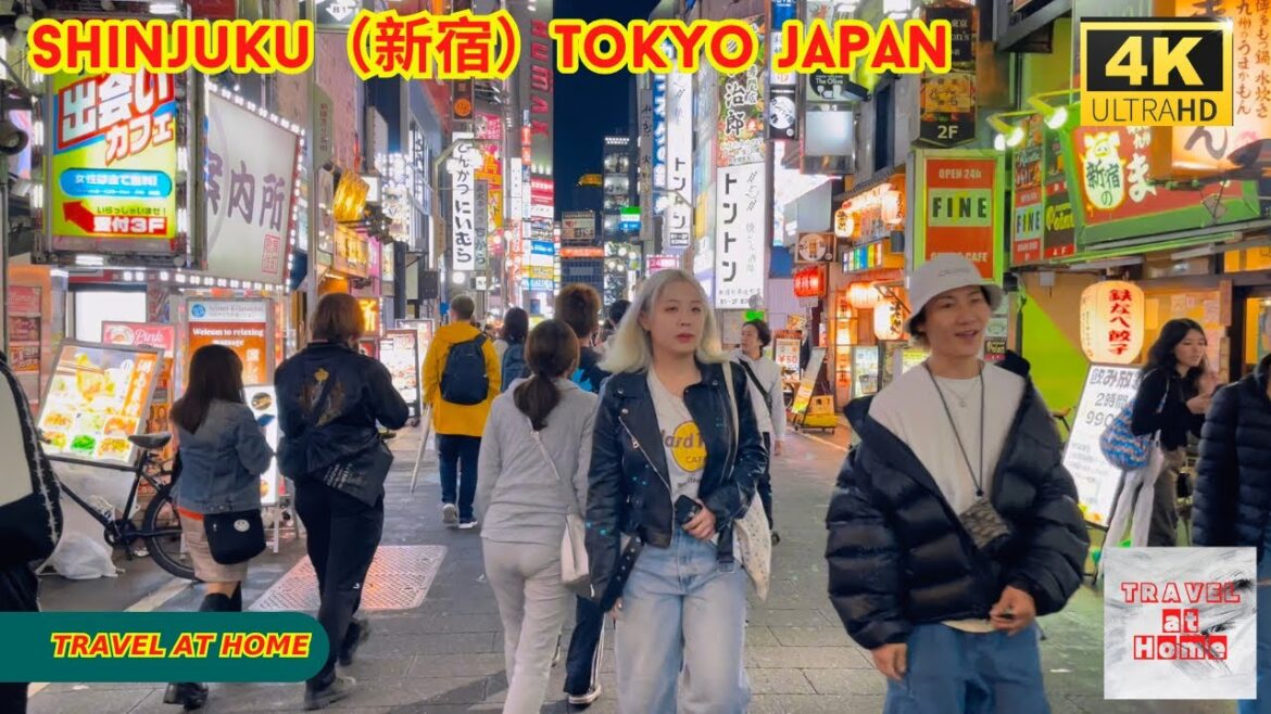 4k hdr japan travel | Night Walk in Shinjuku（新宿）Tokyo Japan |  Relaxing Natural City ambience