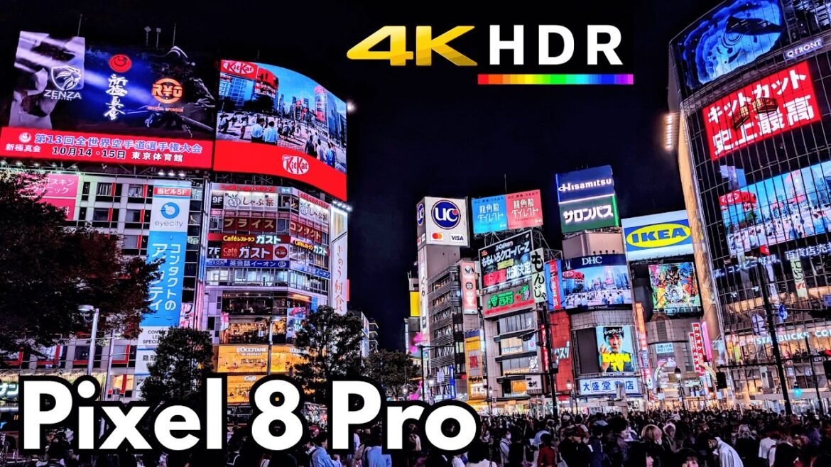 Pixel 8 Pro 4K HDR Video Test - Shibuya, Tokyo, Japan
