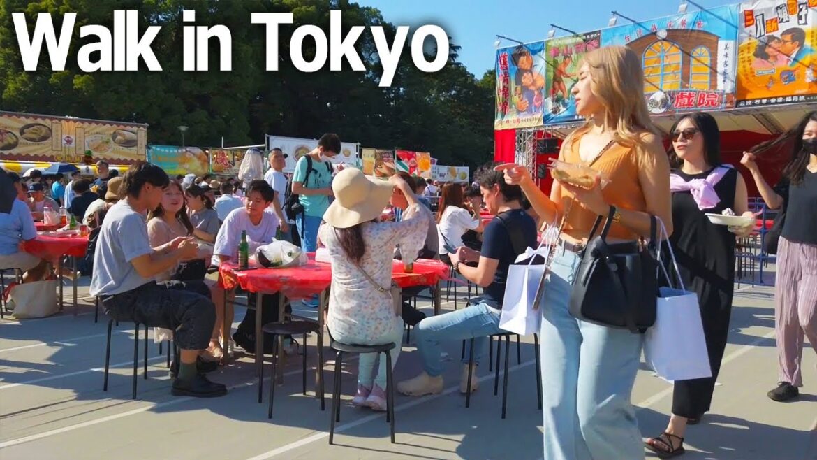 Tokyo Walking Tour - Ueno Park. Bustling Taiwan Festival♪ (June 2023)