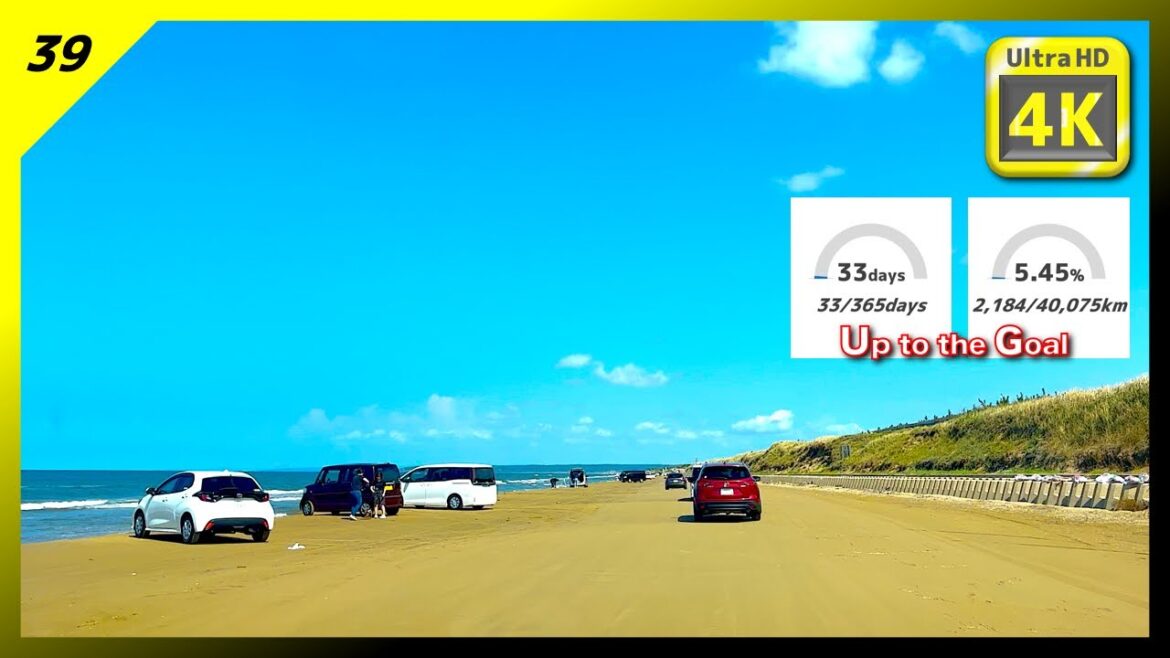 [4K HDR] The only place in Japan where you can drive a car along the water's edge. Scenic Coastline!