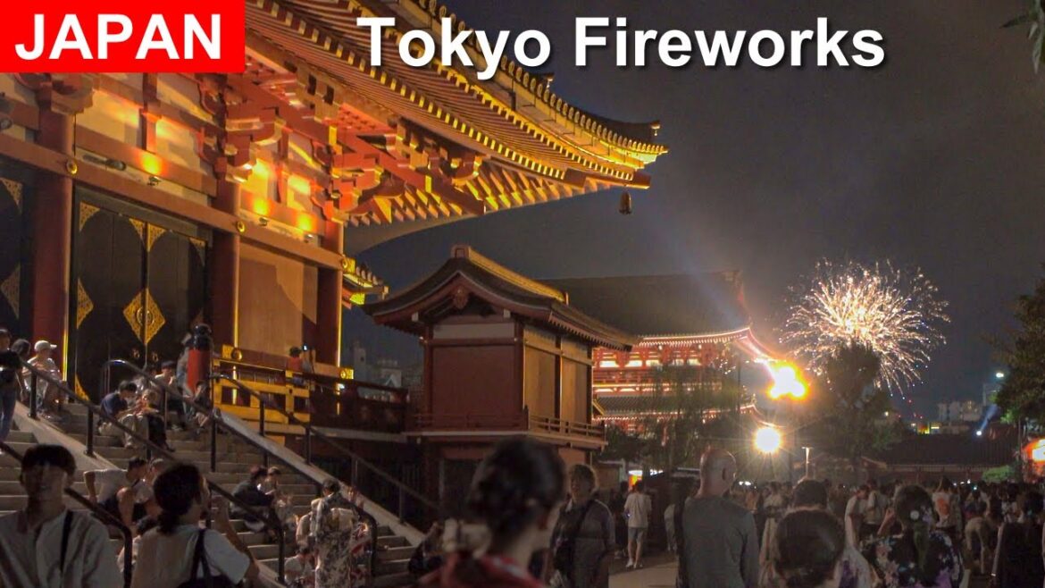 2023 JAPAN'S Fireworks in Asakusa, Tokyo -  HDR 4K