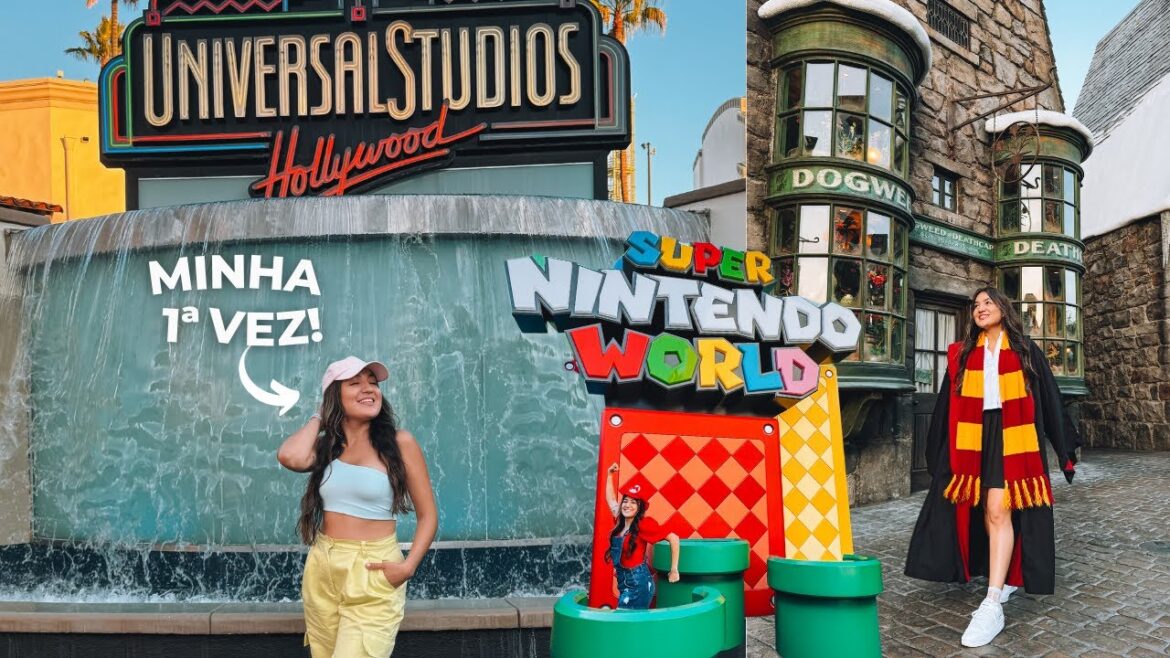 VLOG pela NINTENDO WORLD e HARRY POTTER WORLD na Universal Hollywood | Camila Montreal