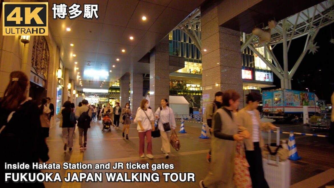 博多駅とJR改札内(日曜夕方)を歩く4k japan walking Fukuoka city inside Hakata Station and JR ticket gates on Sunday 博多駅とJR改札内(日曜夕方)を歩く4k japan walking Fukuoka city inside Hakata Station and JR ticket gates on Sunday